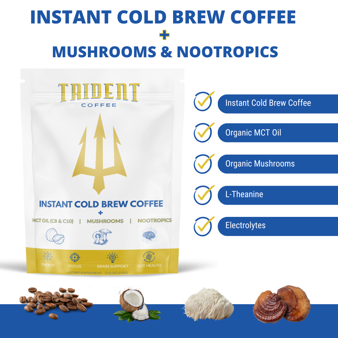 Instant Cold Brew Coffee + Mushrooms and Nootropics